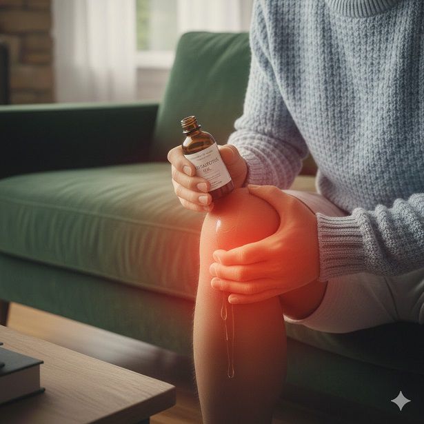 تسکین درد زانو با روغن اکالیپتوس