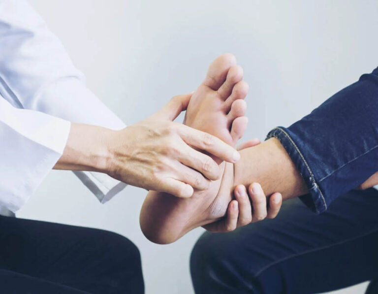 تشخیص درد در پای چپ