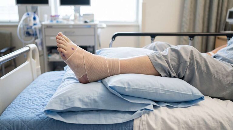 ورم مچ پا بعد از جراحی ارتوپدی